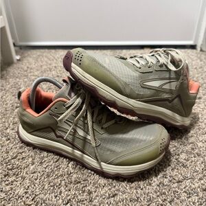 Altra Women's Olive and Burgundy Athletic Shoes